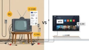 Vergelijking tussen IPTV prijs in België en traditionele kabeltelevisie