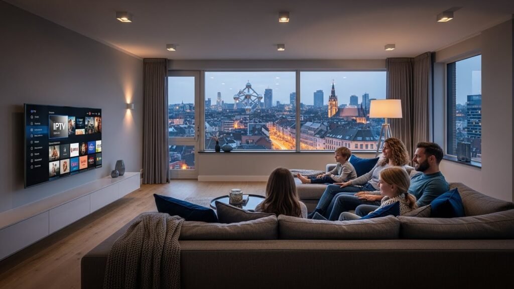 IPTV kijken in België op een smart TV in een moderne woonkamer