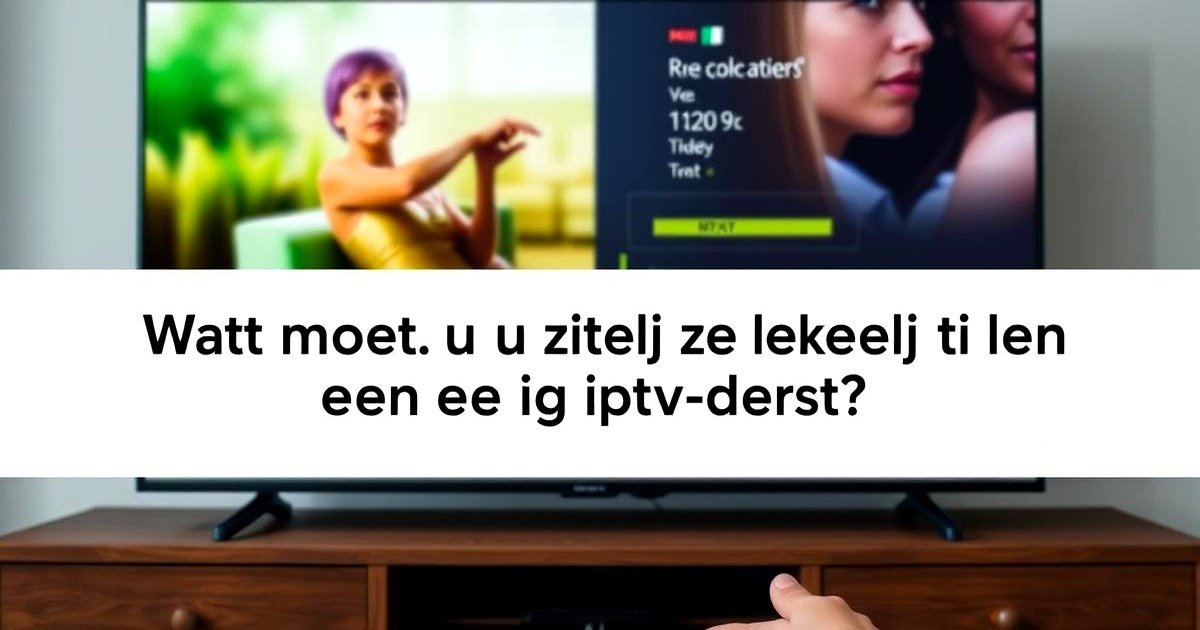 Tips voor het kiezen van ig iptv Alt text beschrijvend hoe te kiezen voor de beste ig iptv